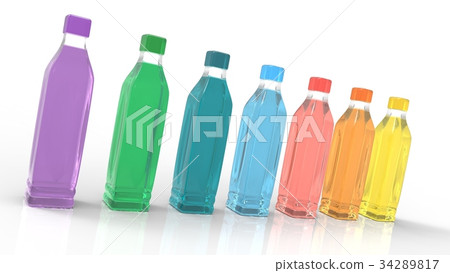 Colorful juice plastic bottle 34289817