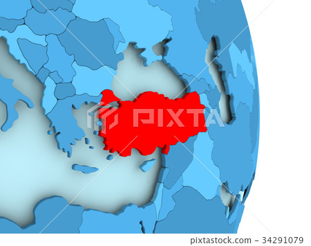 Map of Turkey in red - Stock Illustration [34291079] - PIXTA