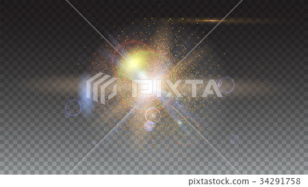 Abstract sparkling light rays and lighting flare Abstract sparkling light rays and lighting flare 34291758