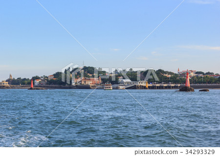 Xiamen Gulangyu Islet Panoramic View Of The Island 34293329