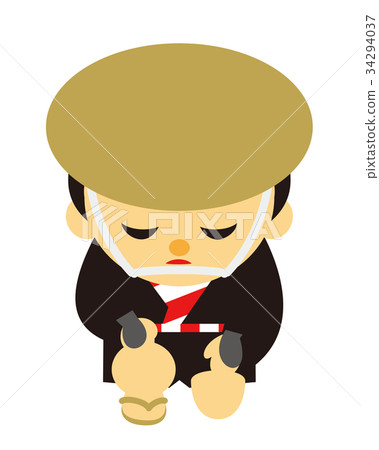江戶時期戲劇武士中間人 34294037