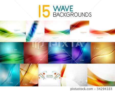 Mega collection of blurred wave abstract Mega collection of blurred wave abstract 34294183