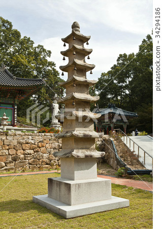 Stone Pagoda, Daeungjeon, Daeheungsa Temple, Langeum, Chungju, Chungbuk 34294186
