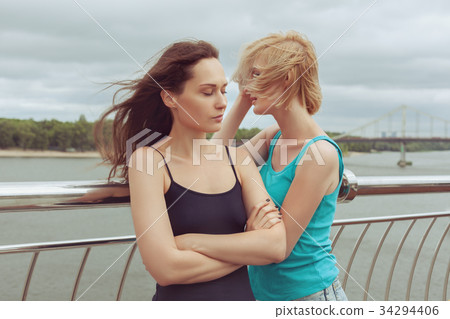 Sad women in a quarrel. Sad women in a quarrel. 34294406