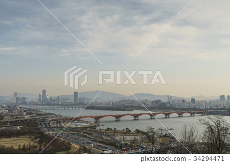 Yanghwa Bridge, Seongsan Bridge, Seonyudo Park, Riverside North Road, Mapo-gu, Han River, Seoul 34294471