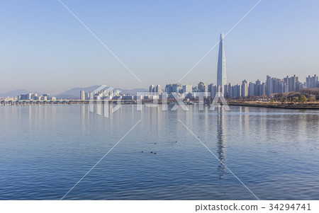 樂天世界大廈，漢江市政公園，蠶室，松坡區，漢江，首爾 34294741
