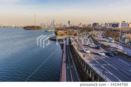 Olympic Expressway, Sungsan Bridge, Yanghwa Bridge, Tangsan Bridge, Han River Municipal Park, Yeongdeungpo-gu, Han River, Seoul 34294780