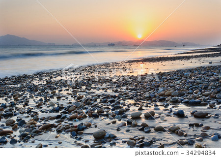 Xiamen Huandao Road Seascape Sunset 34294834