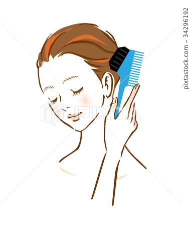 Female Hair Dyeing Coloring Hair Female Hair Dyeing Coloring Hair 34296192