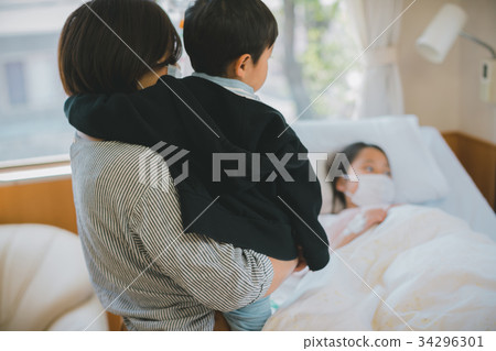 住院 看望生病的人 兒童 34296301