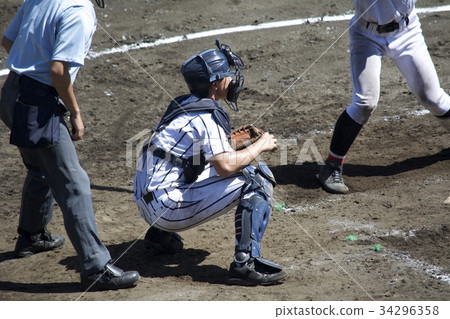 High School Baseball Catcher 34296358
