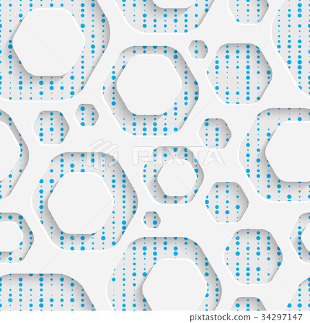 Seamless Hexagon Pattern. Vector Abstract Design - Stock Illustration ...