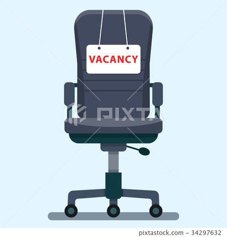 Office workplace chair with quote on paper Office workplace chair with quote on paper 34297632