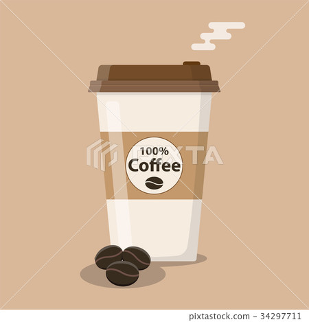 disposable coffee cup icon 34297711