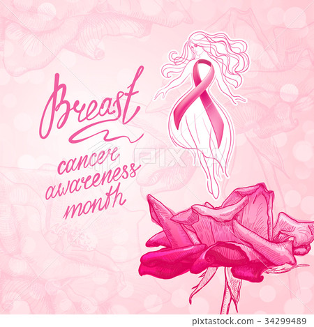 October Breast Cancer Awareness Month - Stock Illustration [34299489 ...