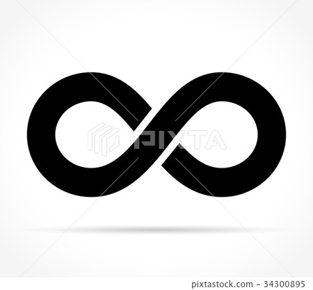 infinity icon on white background 34300895