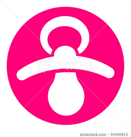 pink pacifier circle icon - Stock Illustration [34300913] - PIXTA