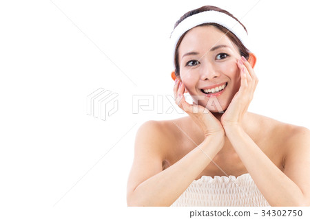 A young lady with a cheeks stick A young lady with a cheeks stick 34302750