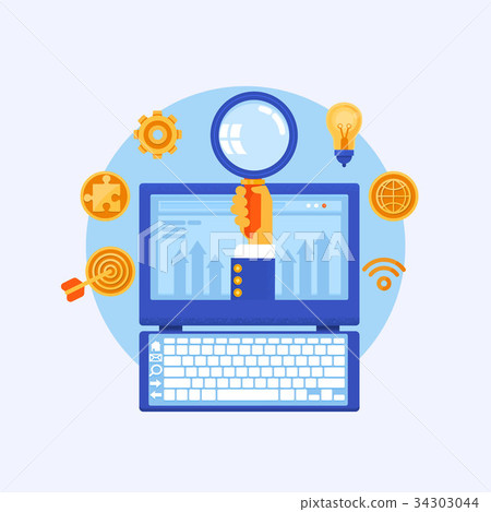 Concept for SEO content marketing, search 34303044