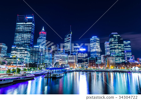夜景珀斯西澳大利亞 34304722