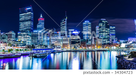 夜景珀斯西澳大利亞 夜景珀斯西澳大利亞 34304723