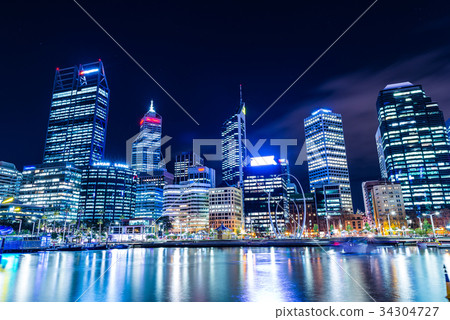 Night view Perth Western Australia 34304727