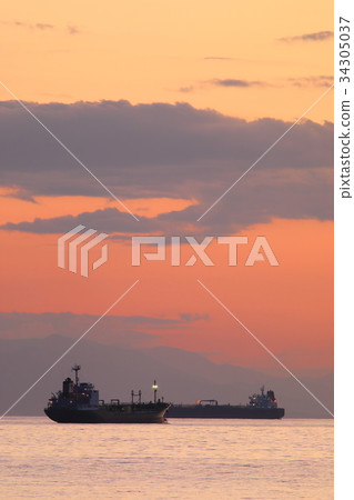 Wakaura Bay evening scenery Wakaura Bay evening scenery 34305037
