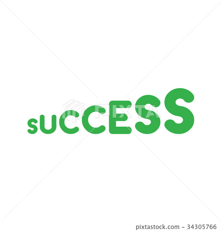 Vector concept of letter stairs icon with success 34305766