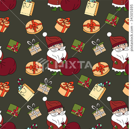 Vector Christmas seamless pattern. 34305895