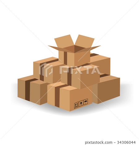 Set of Cardboard Boxes 34306044