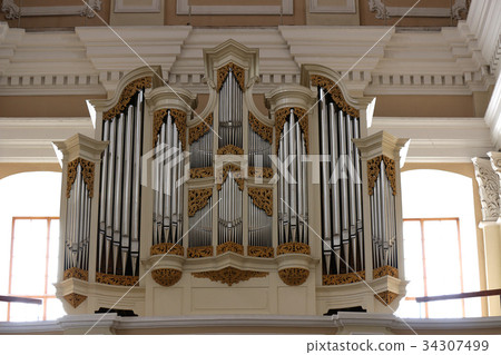 Organ in the church. Vilnius. Organ in the church. Vilnius. 34307499