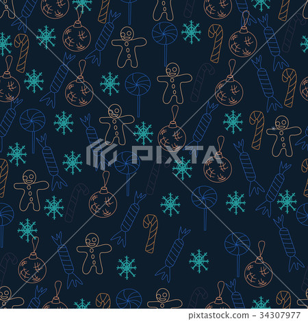 Seamless Christmas background.  34307977