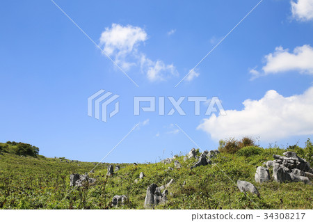 Landscape of Shikoku karst Tengu plateau 34308217