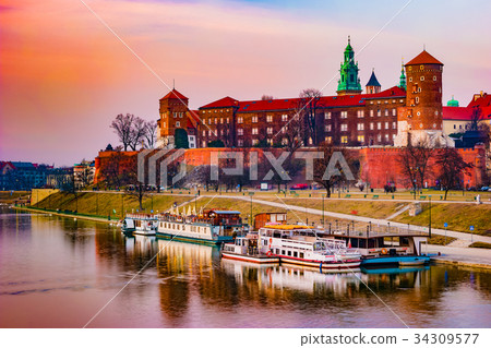 Royal castle of the Polish kings on the Wawel hill Royal castle of the Polish kings on the Wawel hill 34309577