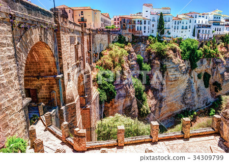 Ronda, Spain, a landscape with the Tajo Gorge Ronda, Spain, a landscape with the Tajo Gorge 34309799