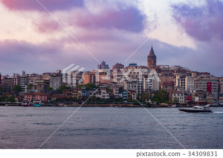Beyoglu district historic architecture and Galata 34309831
