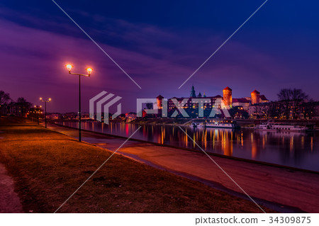 Royal castle of the Polish kings on the Wawel hill Royal castle of the Polish kings on the Wawel hill 34309875