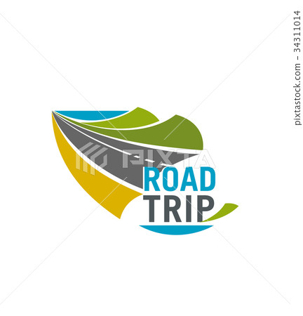 Road trip and car journey icon for travel design 34311014