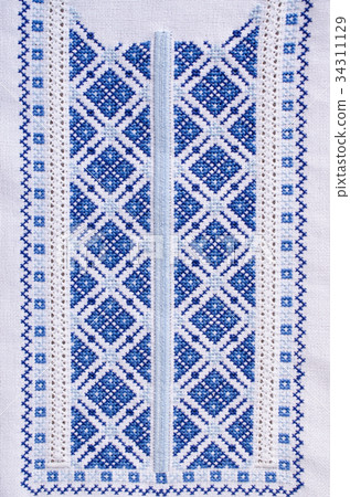 Ukrainian folk patterns embroidered. Ukrainian folk patterns embroidered. 34311129