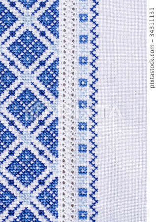 Background with embroidery texture. Background with embroidery texture. 34311131