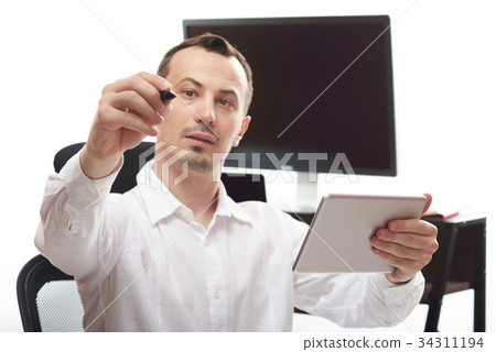 Business man hand draw graphic mockup Business man hand draw graphic mockup 34311194