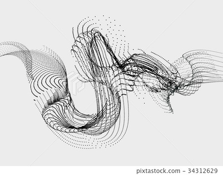 particle shaking black wave 34312629