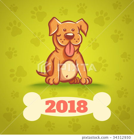 Dog with bone 2018. 34312930