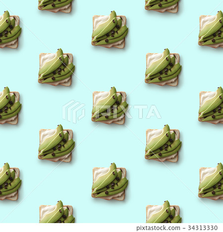 sandwiches with avocado on a blue background 34313330