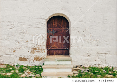 Old, Brown, Wooden Door. Old, Brown, Wooden Door. 34313668