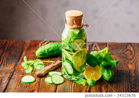 Infusion with Lemon, Cucumber and Mint. 34313676