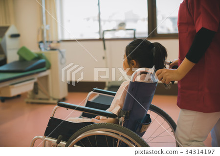 輪椅 兒童 孩子 34314197