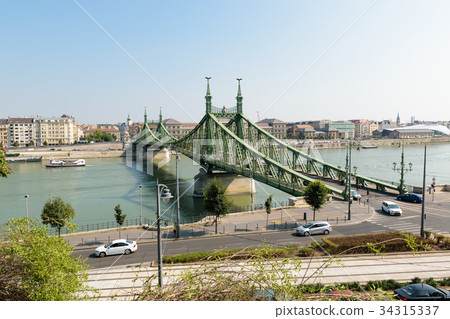 Liberty Bridge in Budapest, Hungary 34315337