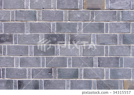 Pattern of Modern Slate stone Brick Wall Surfaced Pattern of Modern Slate stone Brick Wall Surfaced 34315557