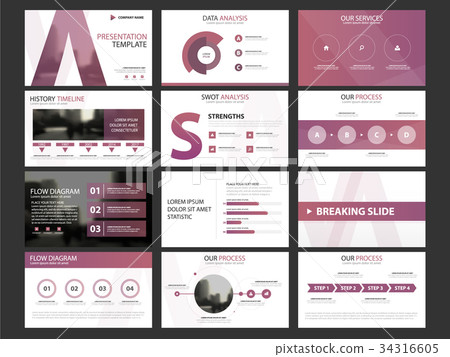 Pink presentation infographic elements template Pink presentation infographic elements template 34316605
